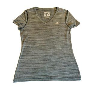 Adidas Ultimate Tee Size Small Heather Gray Women's Fitness Climalite Shirt